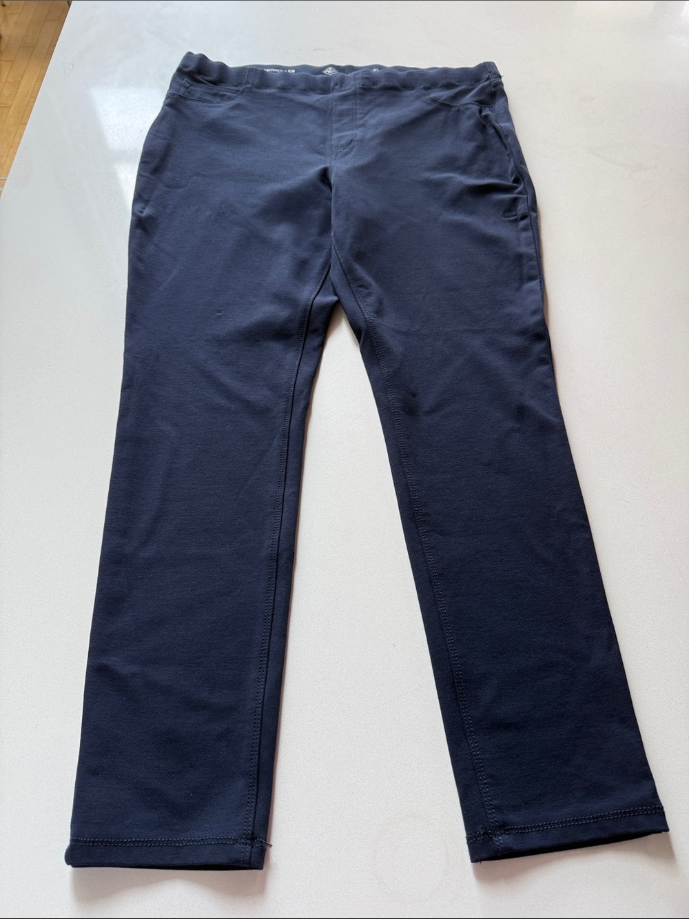 St. John's Bay Stretch Jeggings Jogger Trouser Pants, Skinny Leg, Navy, Size XL